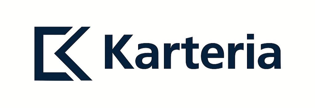 Logo Karteria.fr bleu fond blanc
